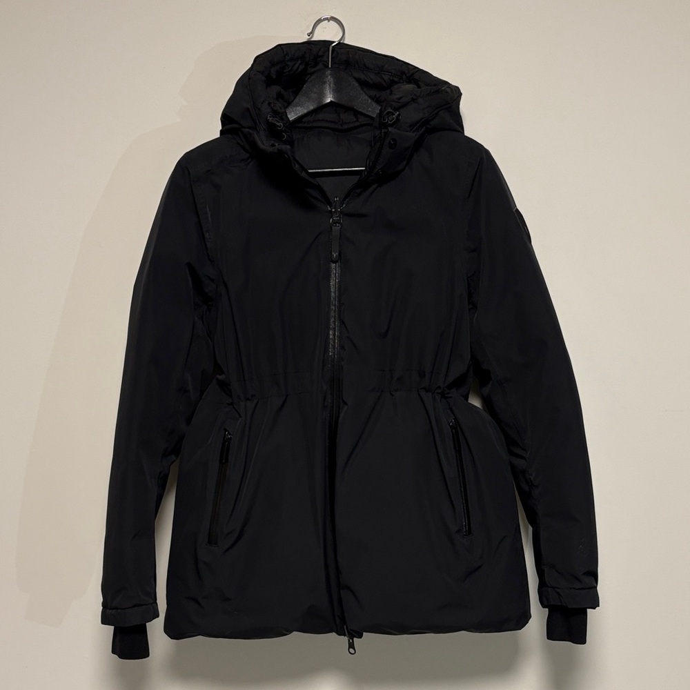 Nobis viola black reversible parka sz m medium preowned